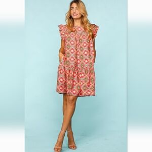 Haptics Aztec Boho dress sz M-L